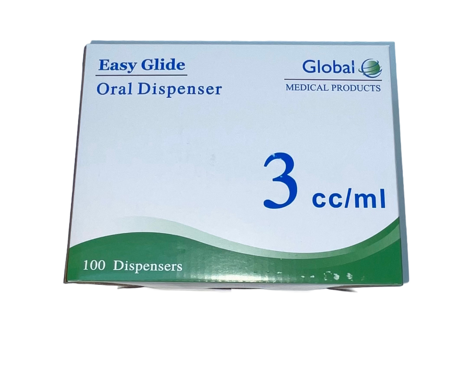 Easy Glide 3ml 3cc Oral Syringe, Sterile, Caps Included, 50 Pack