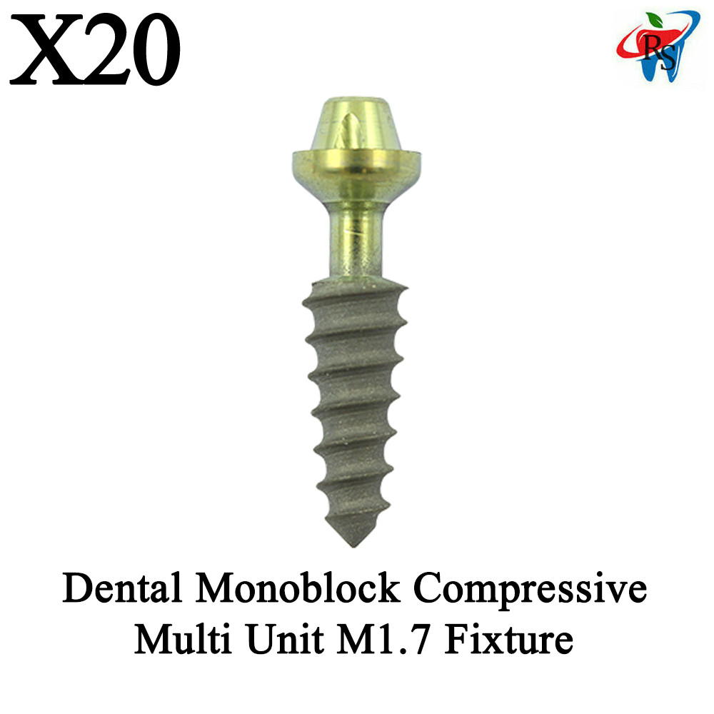 20pcs Dental Monoblock Compressive Multi Unit M1.7 Fixture Titanium Sterile