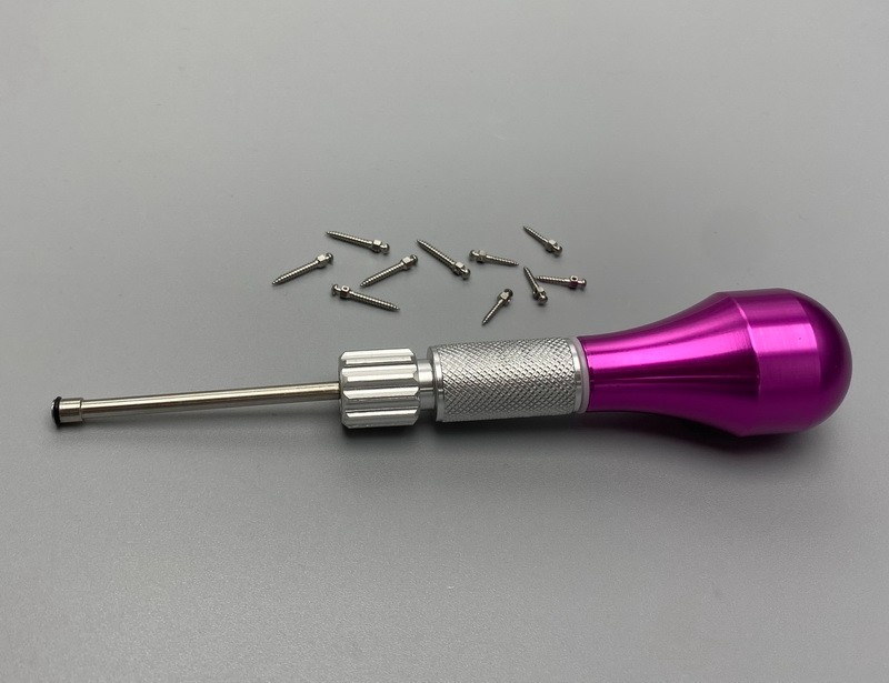 Dental Orthodontic Micro Implants Mini Screw Self-Drilling Fuchsia Screwdriver