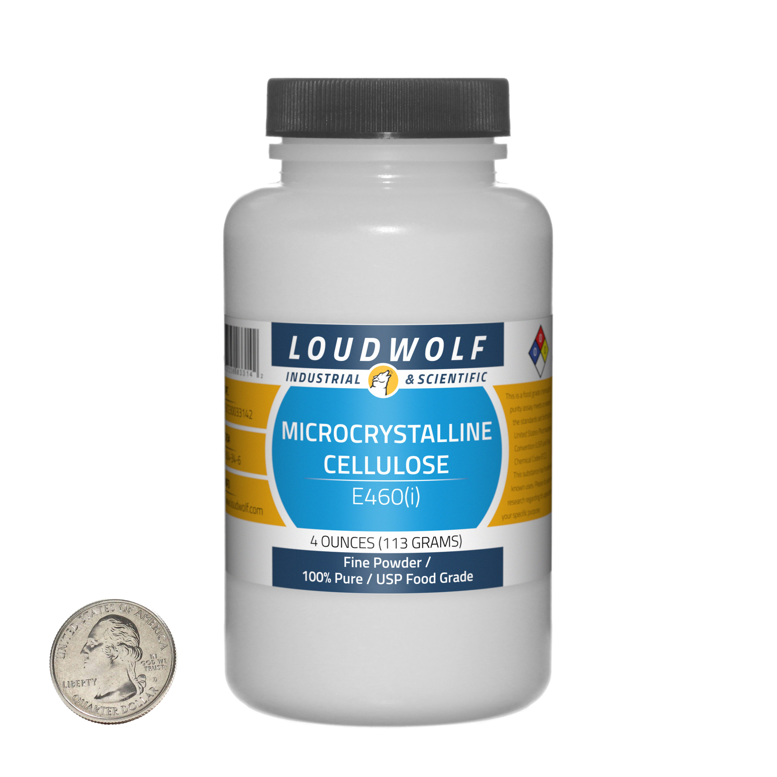 Microcrystalline Cellulose / 4 Oz Bottle / 100% USP Food Grade / Fine Powder