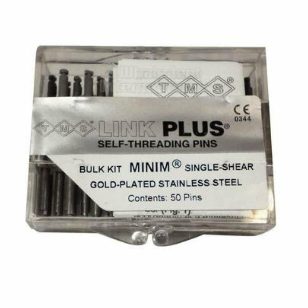 Coltene Whaledent L-722 TMS Link Plus Minim Silver Single Shear Pins Bulk .021″