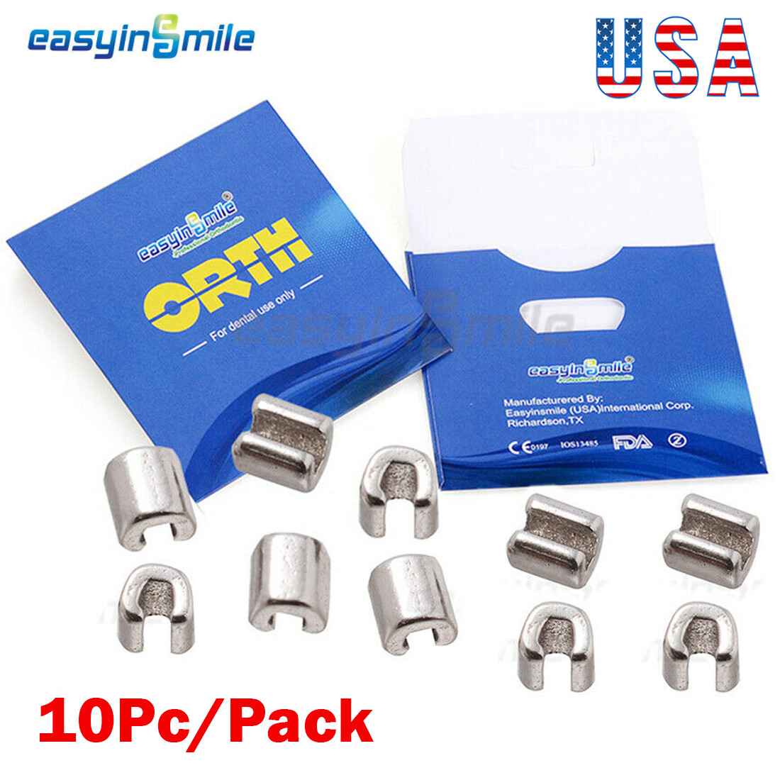 10Pc Orthodontic Crimpable Hooks Stop Curved Stops Easyinsmile For ortho bracket