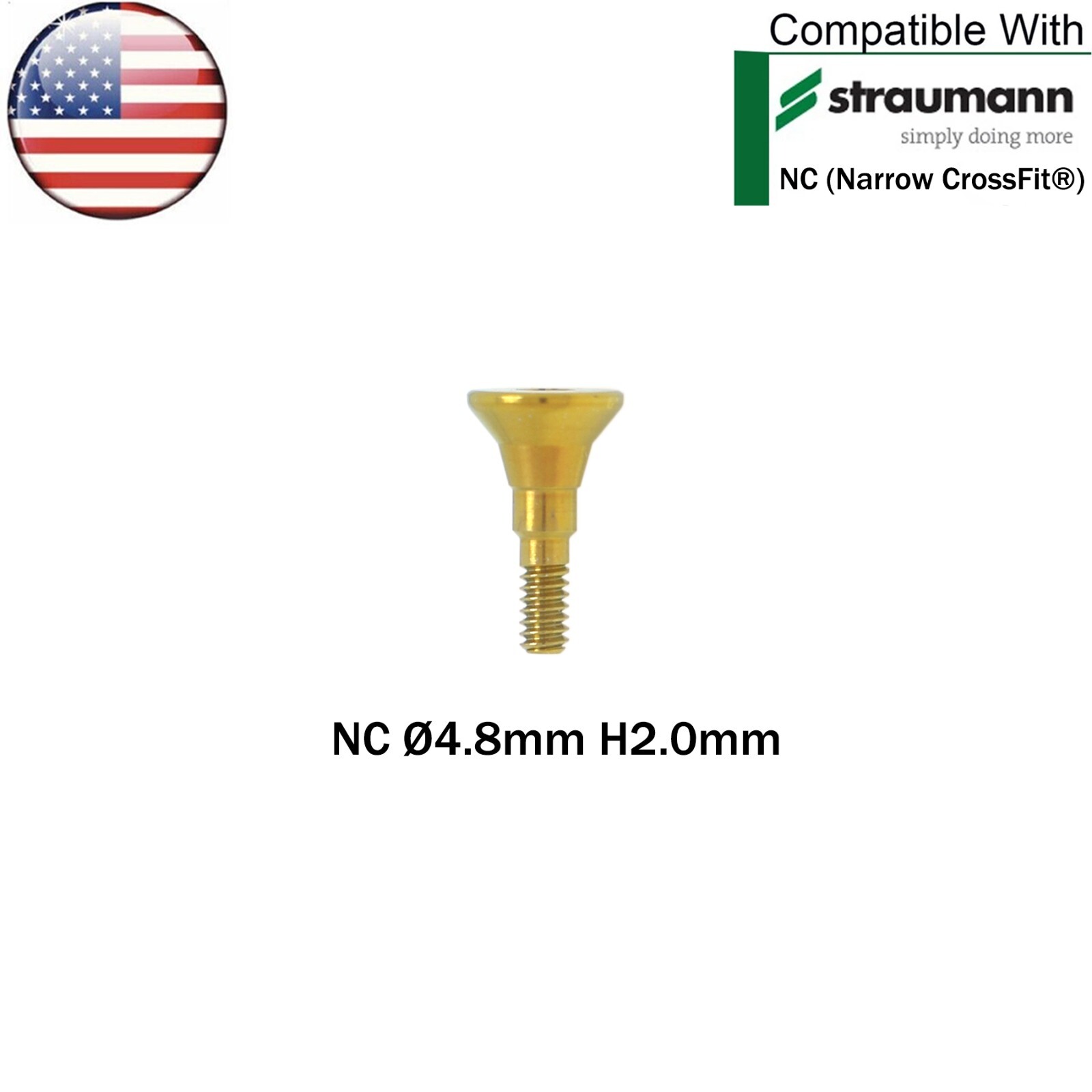 US Dental Mini Healing Abutment NC Healing Closure Cap Fit Straumann ITI BL/BLT