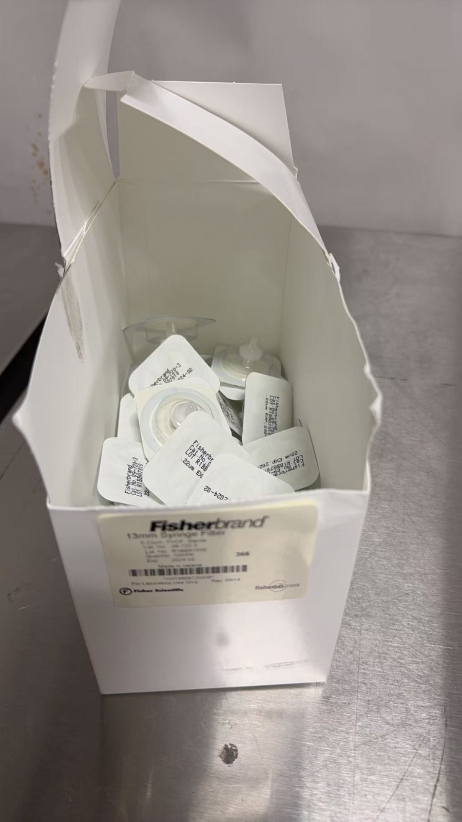 Fisher Brand 13mm Syringe Filter Cat No. 09-720-3, 42 filters left