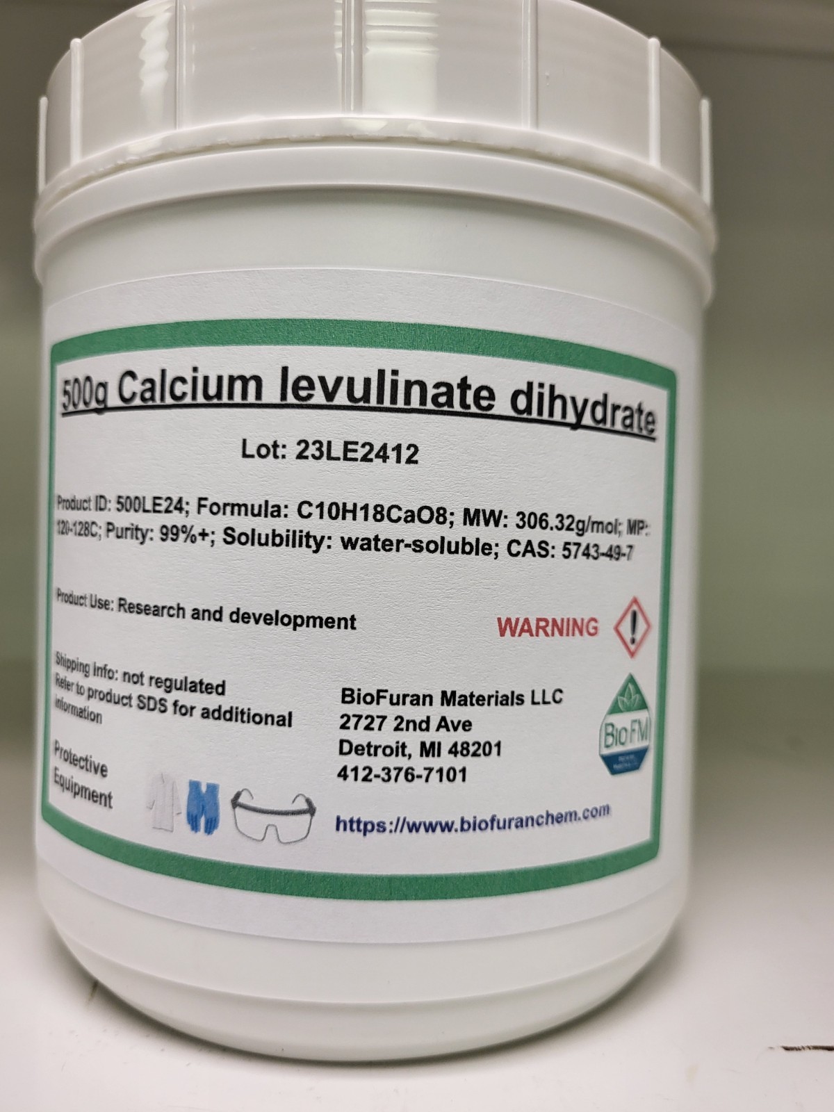 Calcium levulinate dihydrate