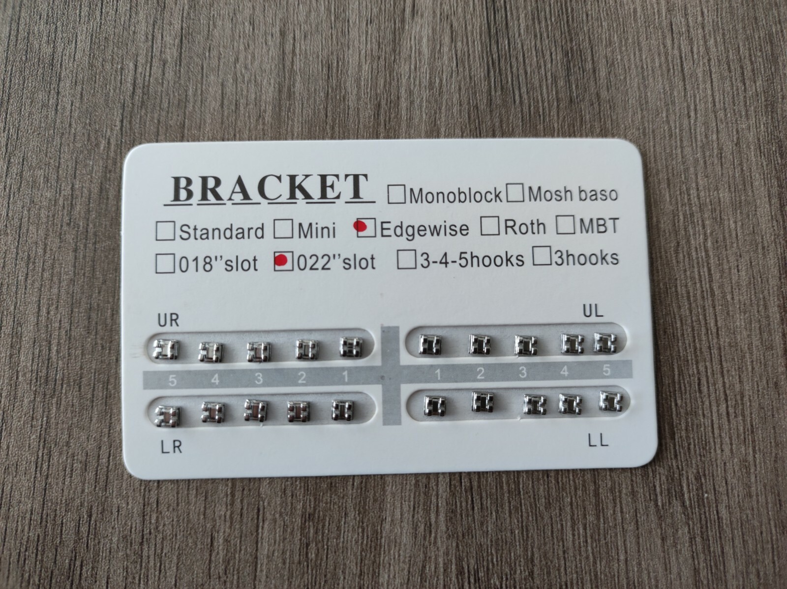 10Sets Dental Orthodontics Brackets Braces Standard Edgewise 022 Slot no Hook