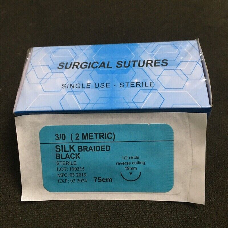 Dental Non-Absorbable Emergency First Silk Sterile Wound Treating Reverse 20mm