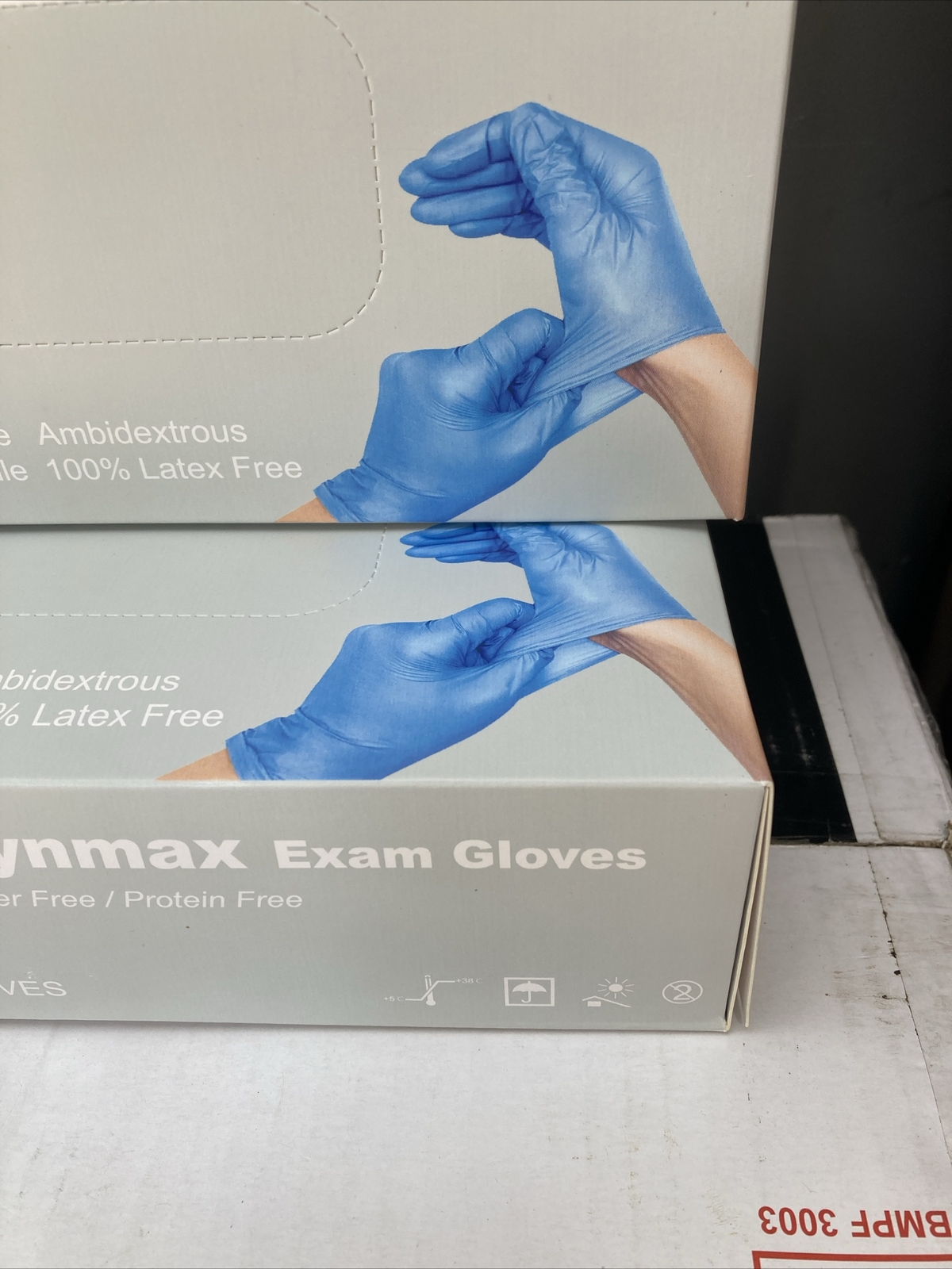 Basic Medical Synmax Vinyl Exam Gloves – Latex & Powder Free Size Large Lot Of 2