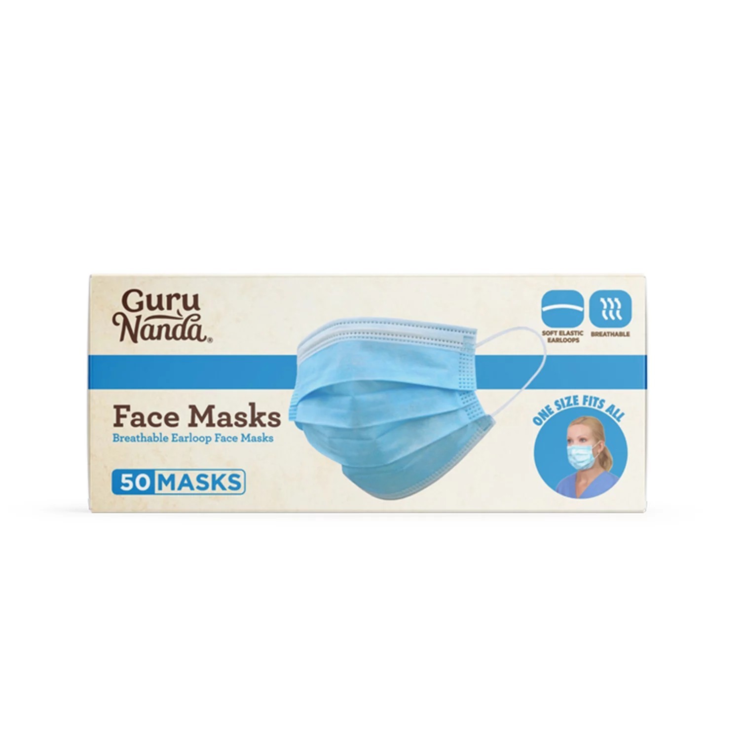 2000 Guru Nanda 3-Ply Disposable Face Mask With Ear loop For Home Office School
