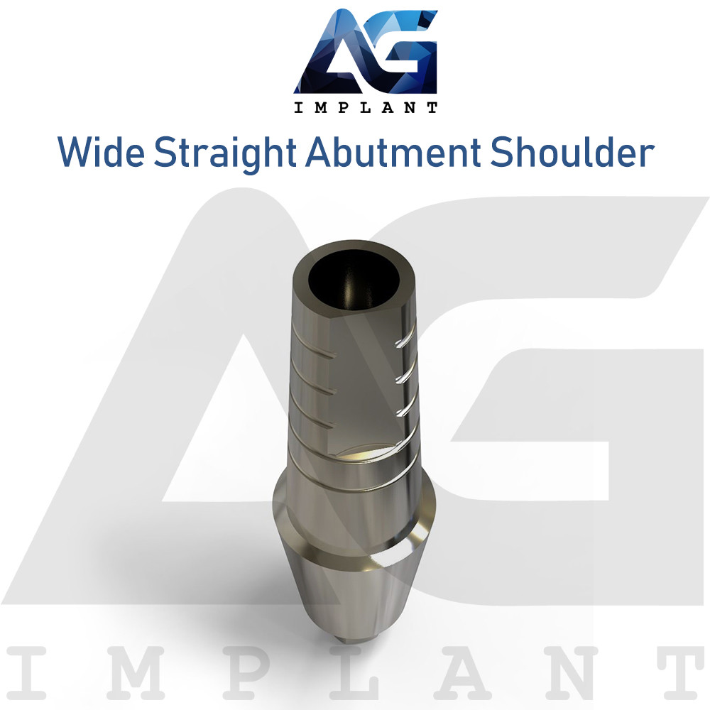 10 Wide Platform Straight With Shoulder Titanium For Int Hex 2.42mm