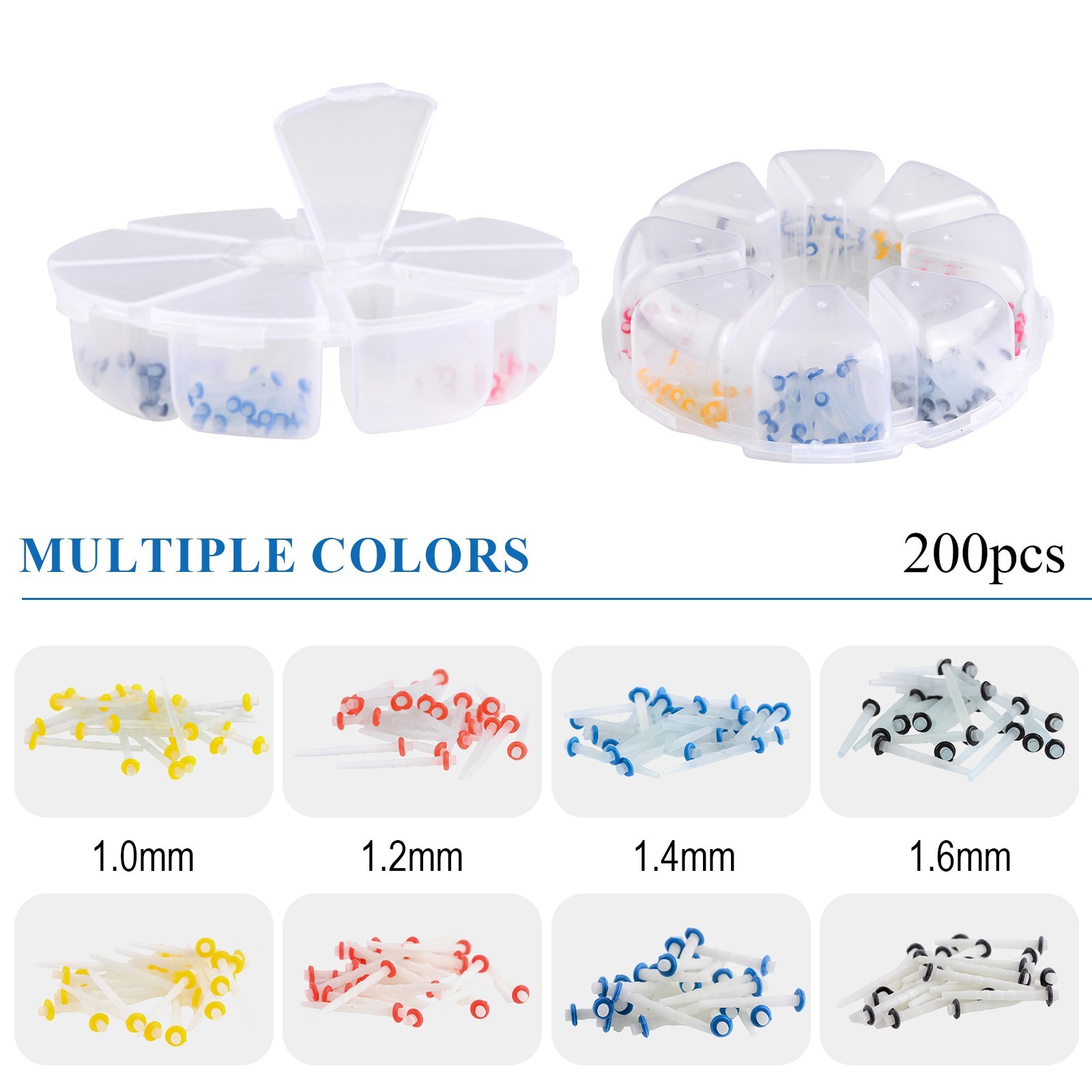 200 Pcs Dental Fiber Post Glass Quartz Teeth Restorative 1.0 1.2 1.4 1.6 mm