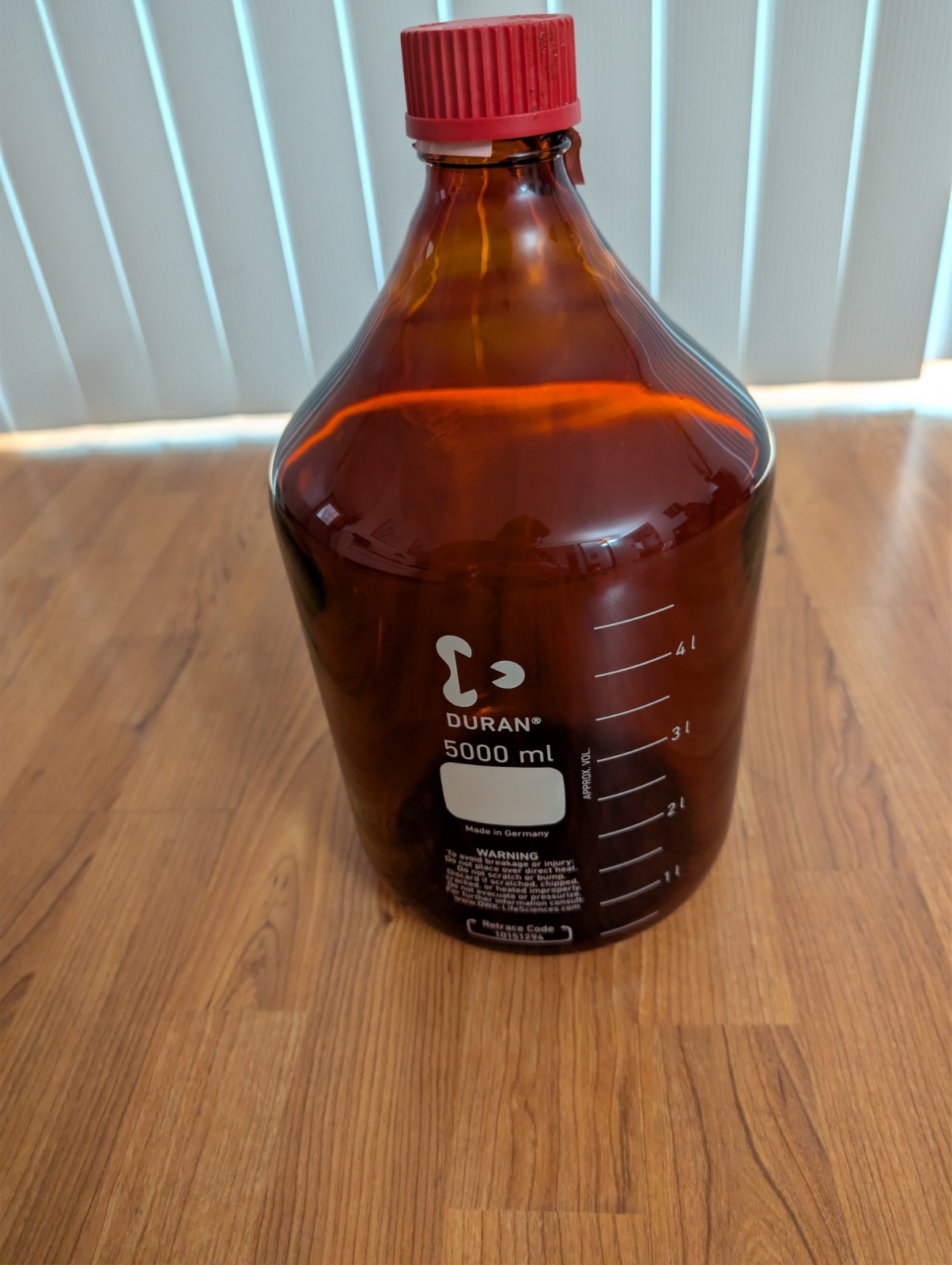 DURAN lab bottle, GL45, 5000 ml, brown