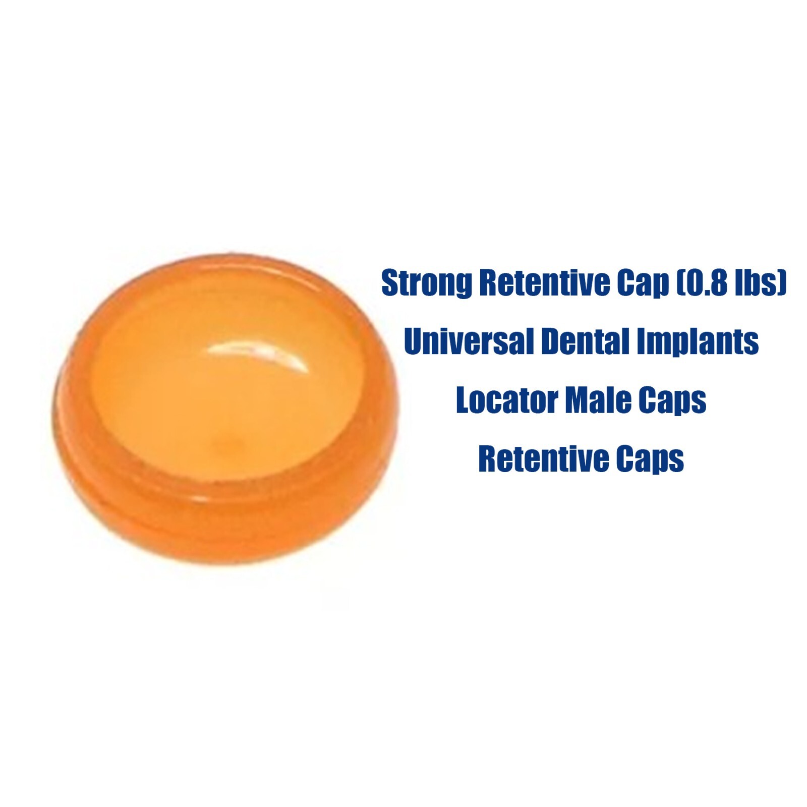 Locator Caps w/ PEEK Inserts 0.8-2.4lb Metal Housing & Spacers for Overdentures