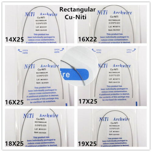 1Piece/pack Dental Orthodontic Cu-Niti Wire Arch Wire Rectangular Damon Form