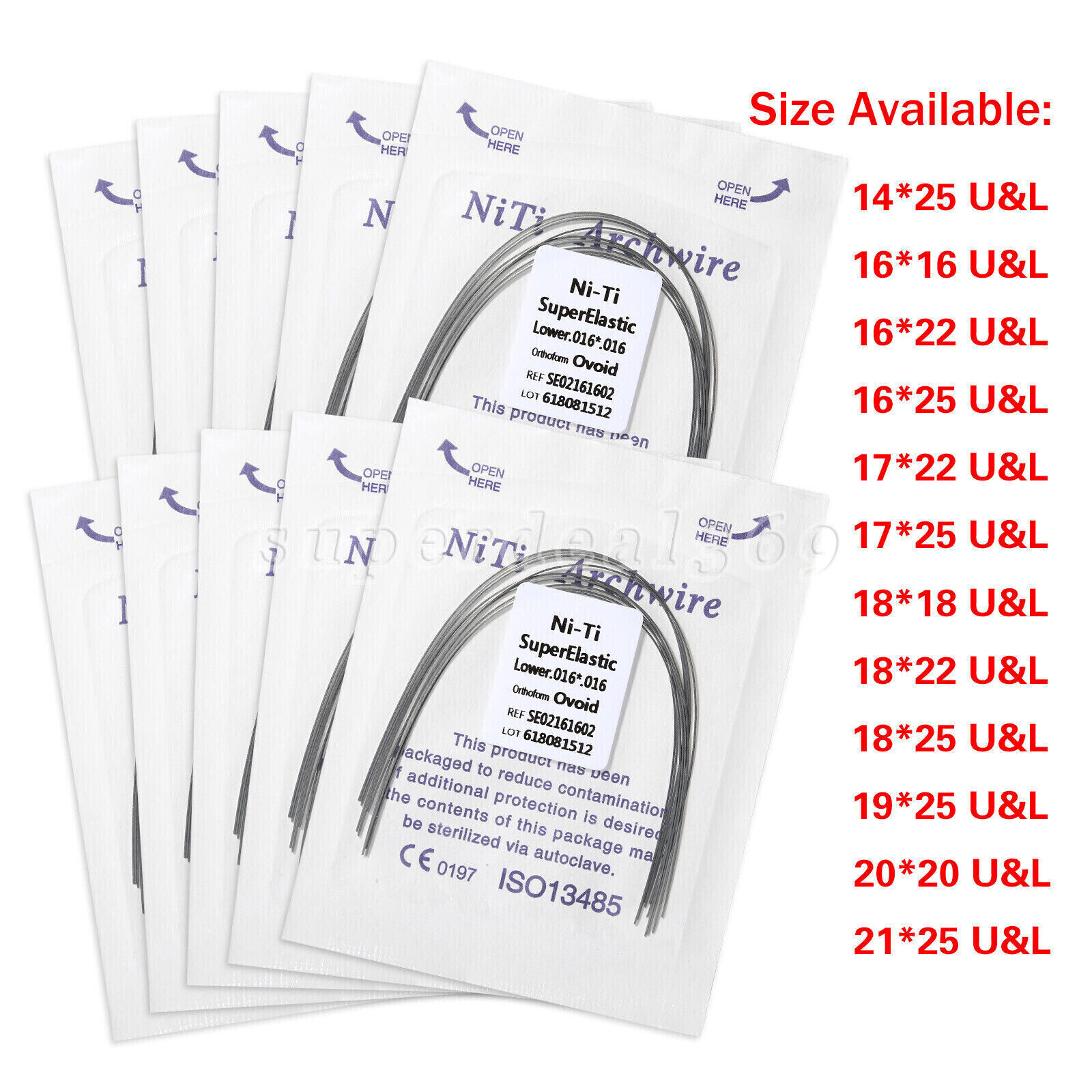 Dental Orthodontic Super Elastic Niti Rectangular Arch Wire Ovoid/Nature Form ns