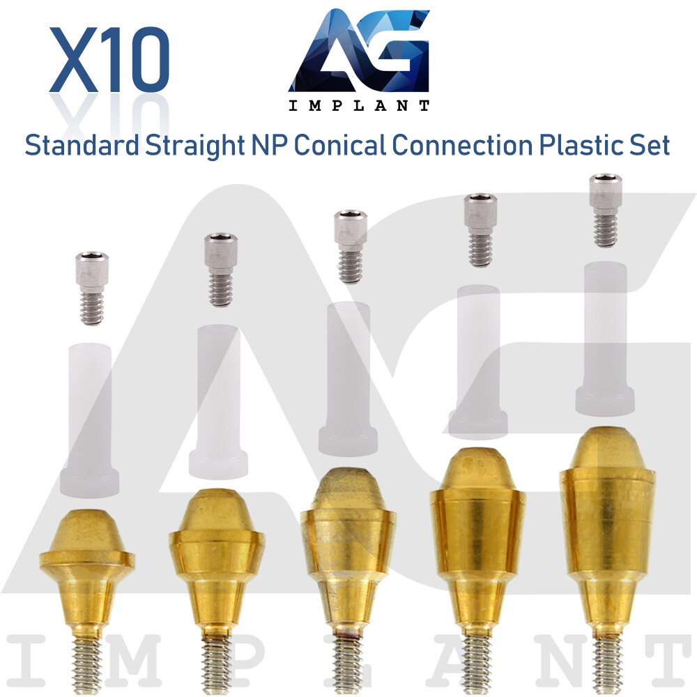 10 Standard Multi Unit Prosthetic System Conical Connection NP Plastic Set