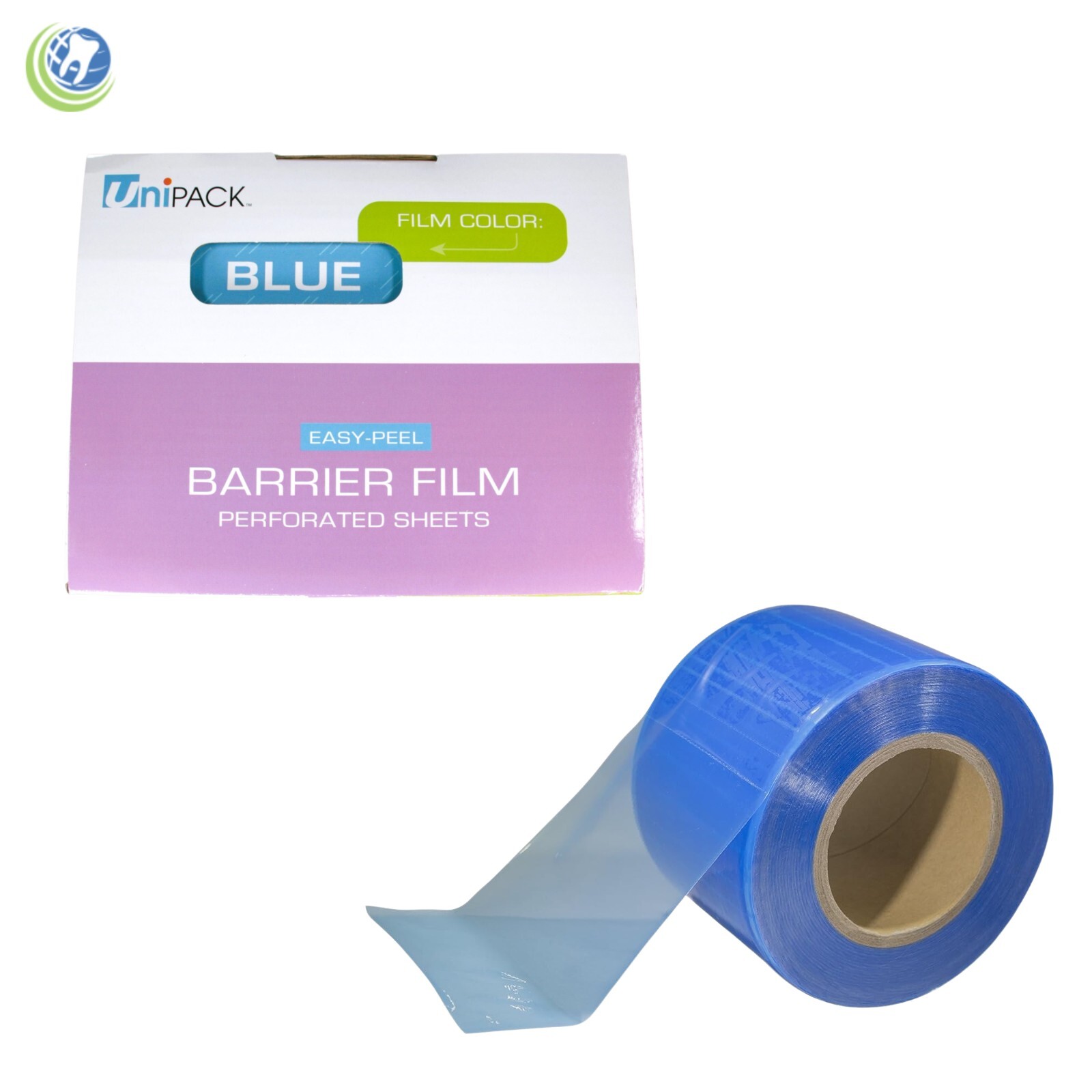 Dental Barrier Film 4×6 1200 Perforated Blue Sheets w Dispensing Box Tattoo Spa