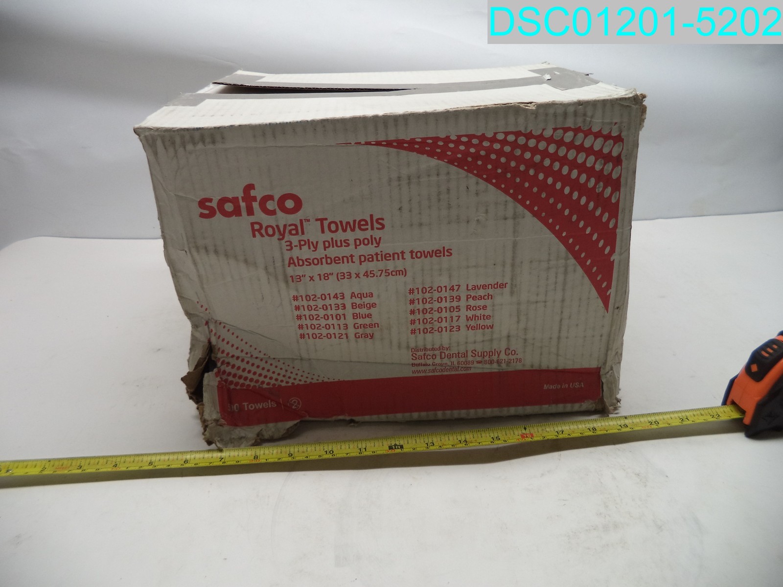 QTY=450: 102-0121 Gray Safco Royal 3-Ply Plus Poly Absorbent Patient Towels