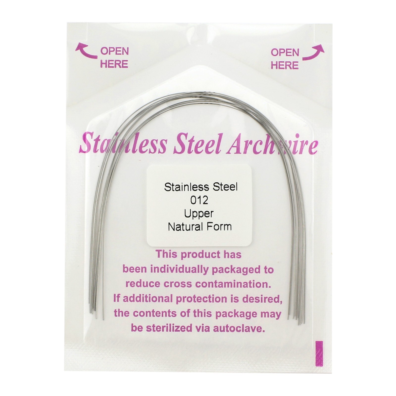 Dental Orthodontic Arch Wire Stainless Steel Natural Form Round Rectangular U L