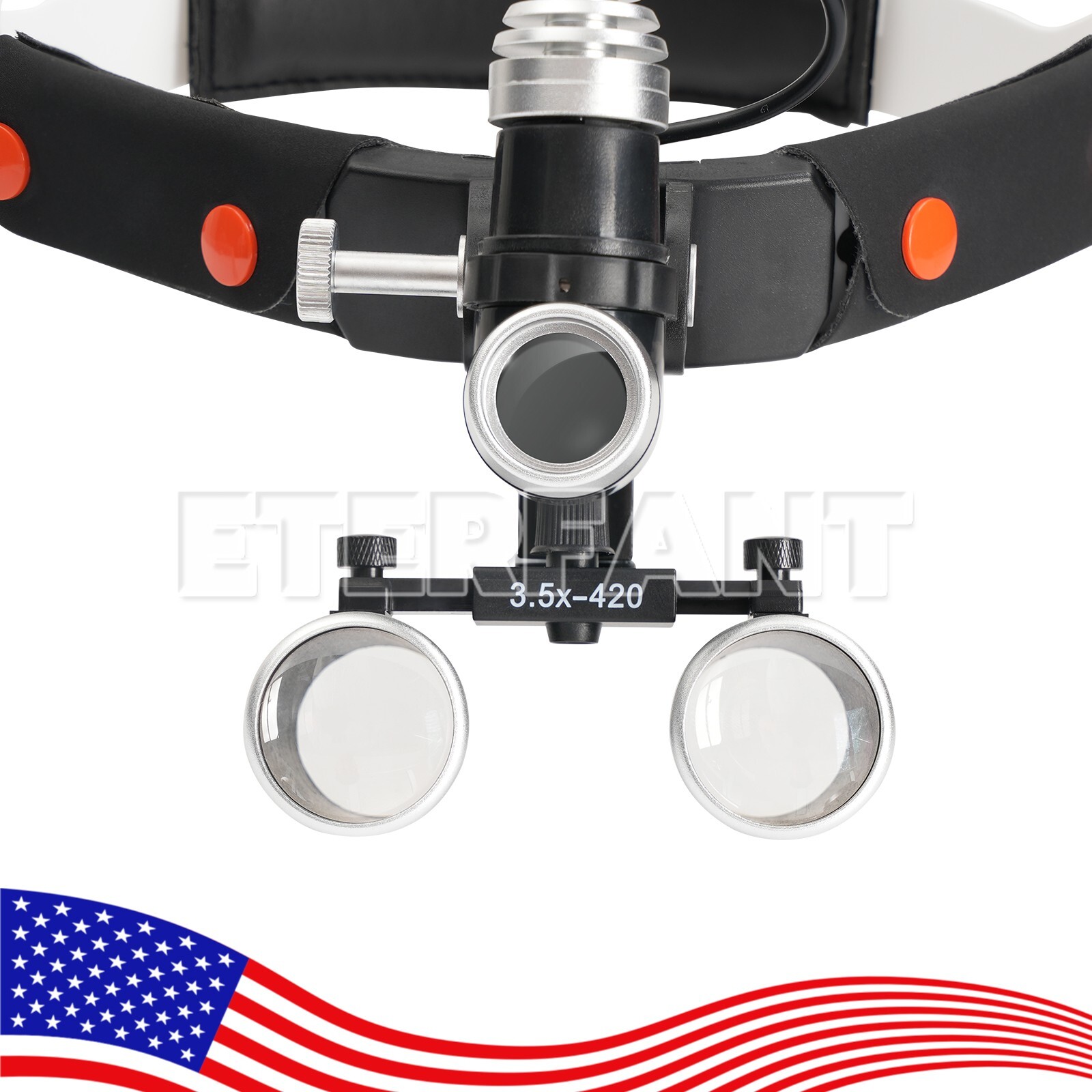Surgical Led Headlight with 3.5X Binocular Loupes for Medical Ent and Dental