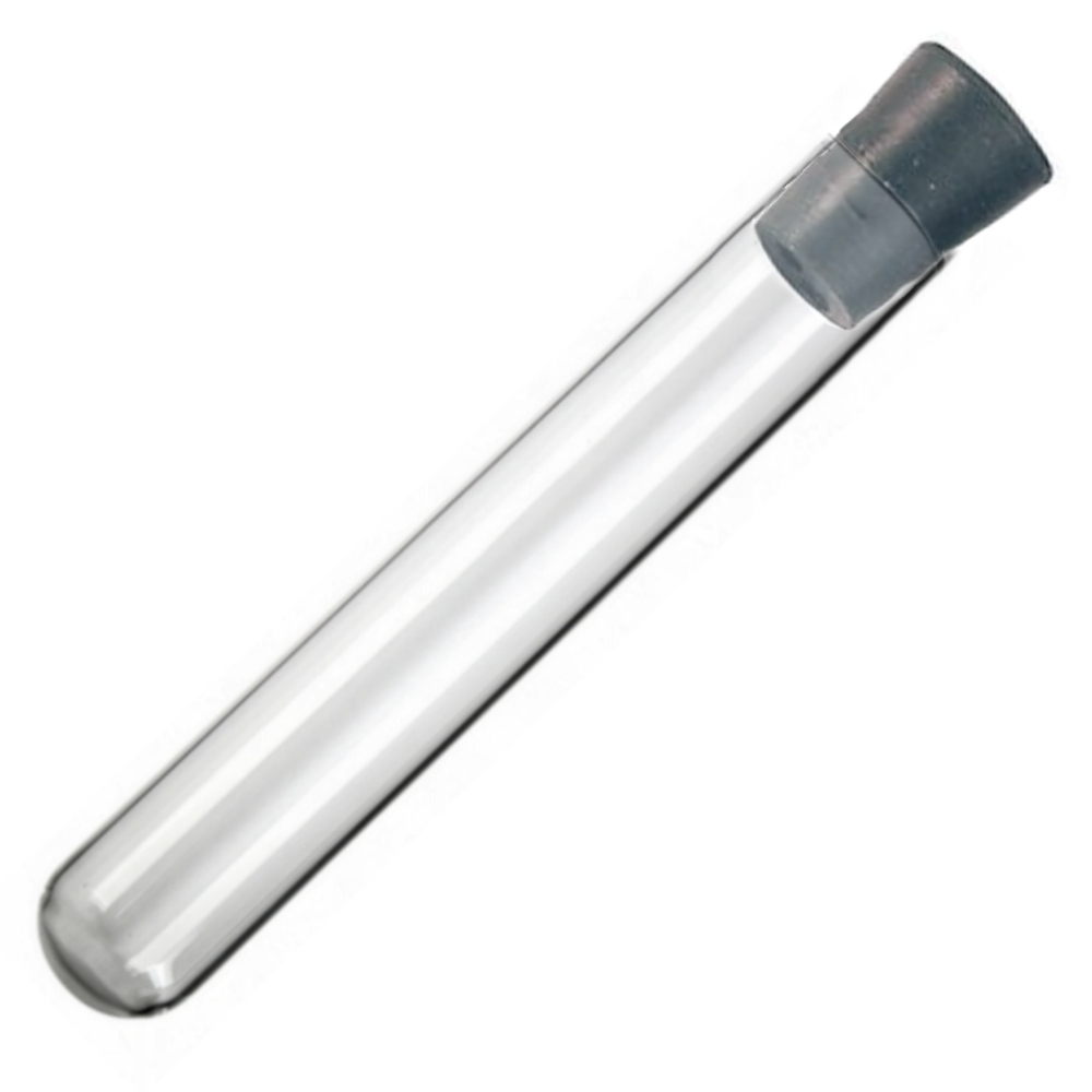 10 Pack, 20 x 150 Rimless Glass Test Tubes with Rubber Stoppers