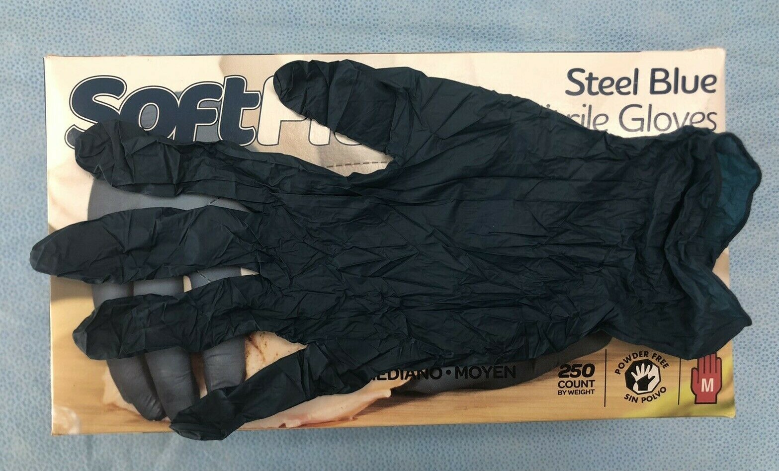 Handgards SoftFit MEDIUM Thin Nitrile Gloves Latex-Free Powder-Free Case of 1000