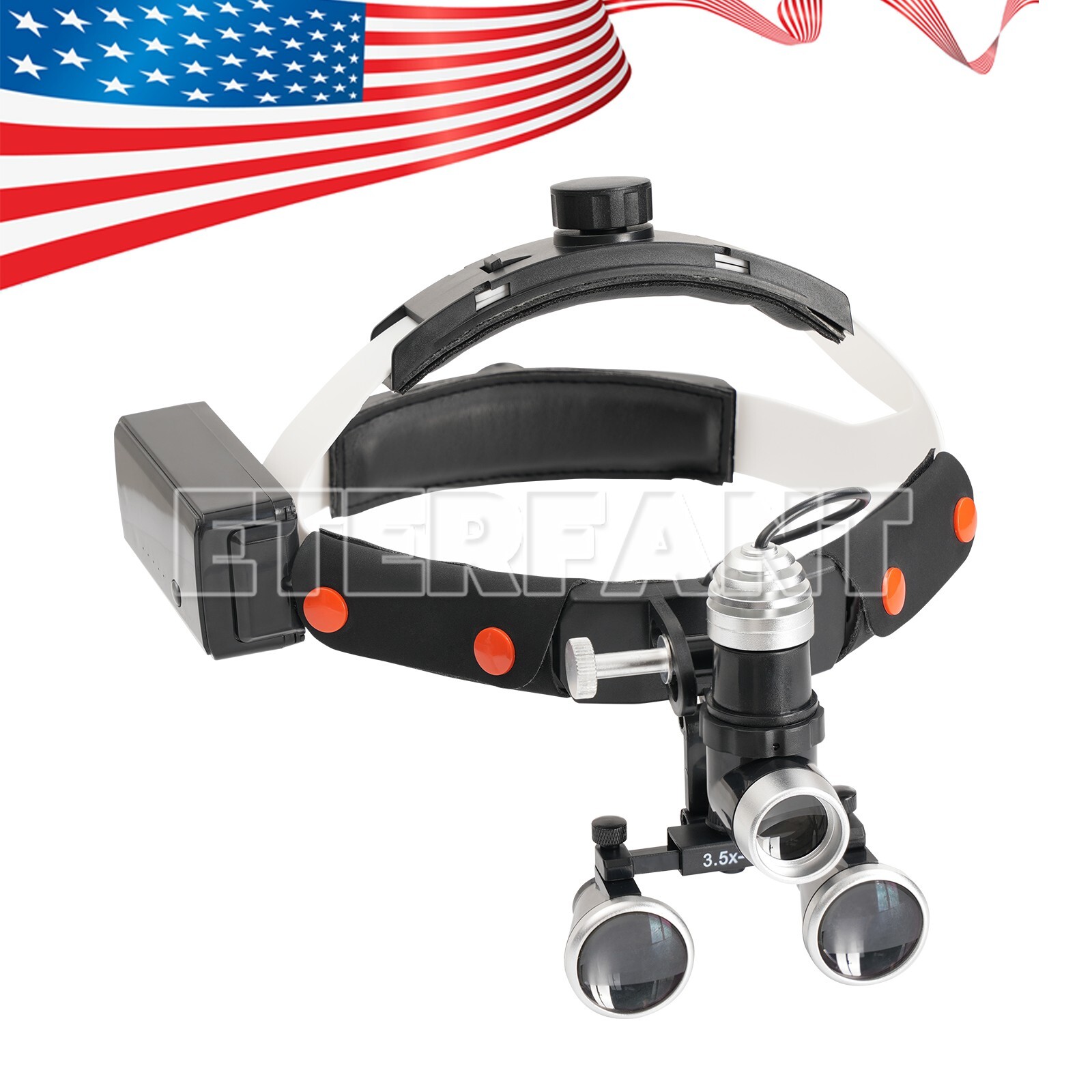 Surgical Led Headlight with 3.5X Binocular Loupes for Medical Ent and Dental