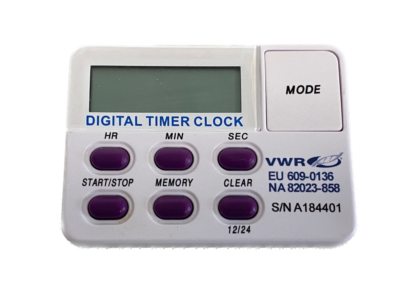 Used VWR Compact Digital Timer Clock 82023-858 *Needs A Battery