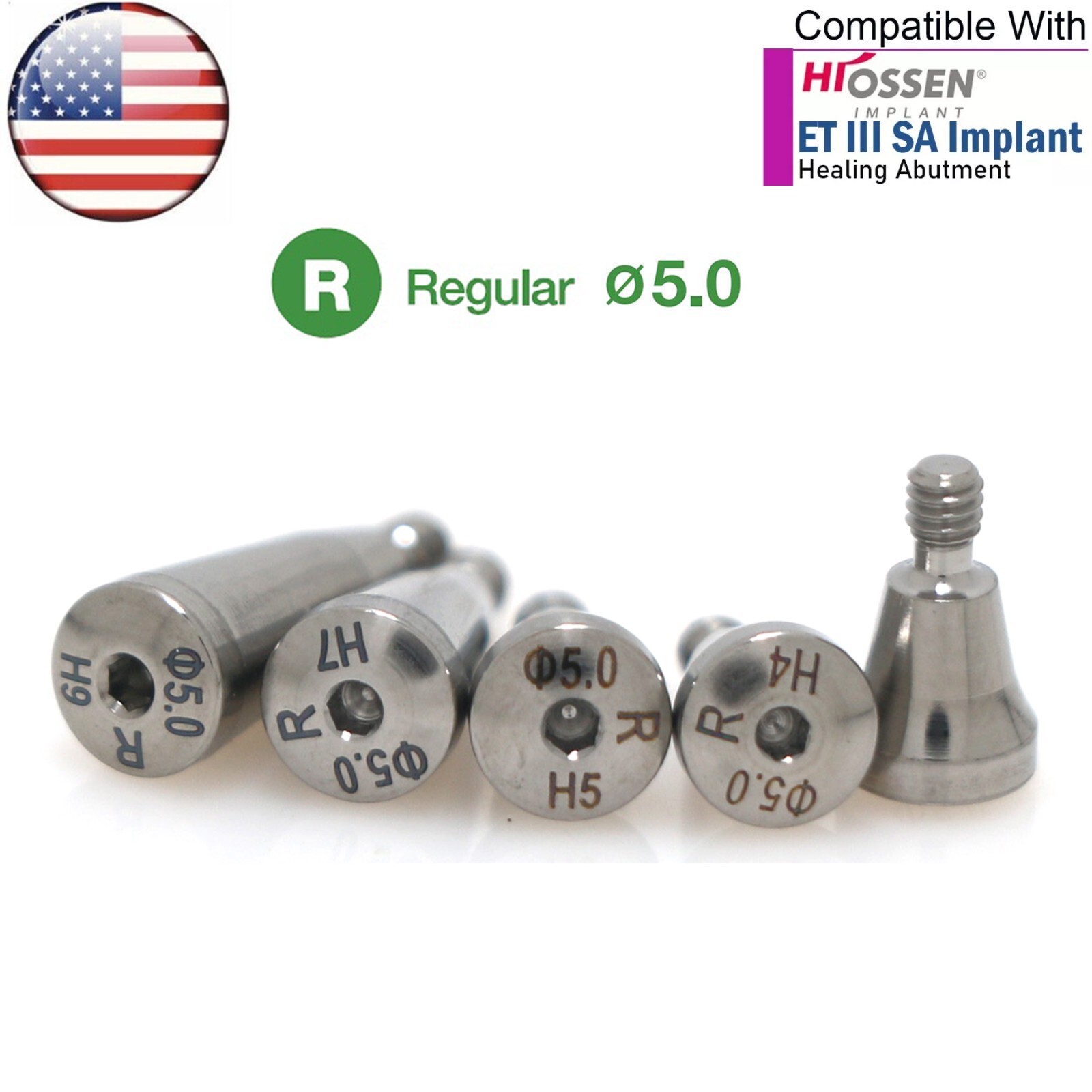 US OSS Dental Mini/Regular Healing Abutment Cap Platform fits Osstem Hiossen