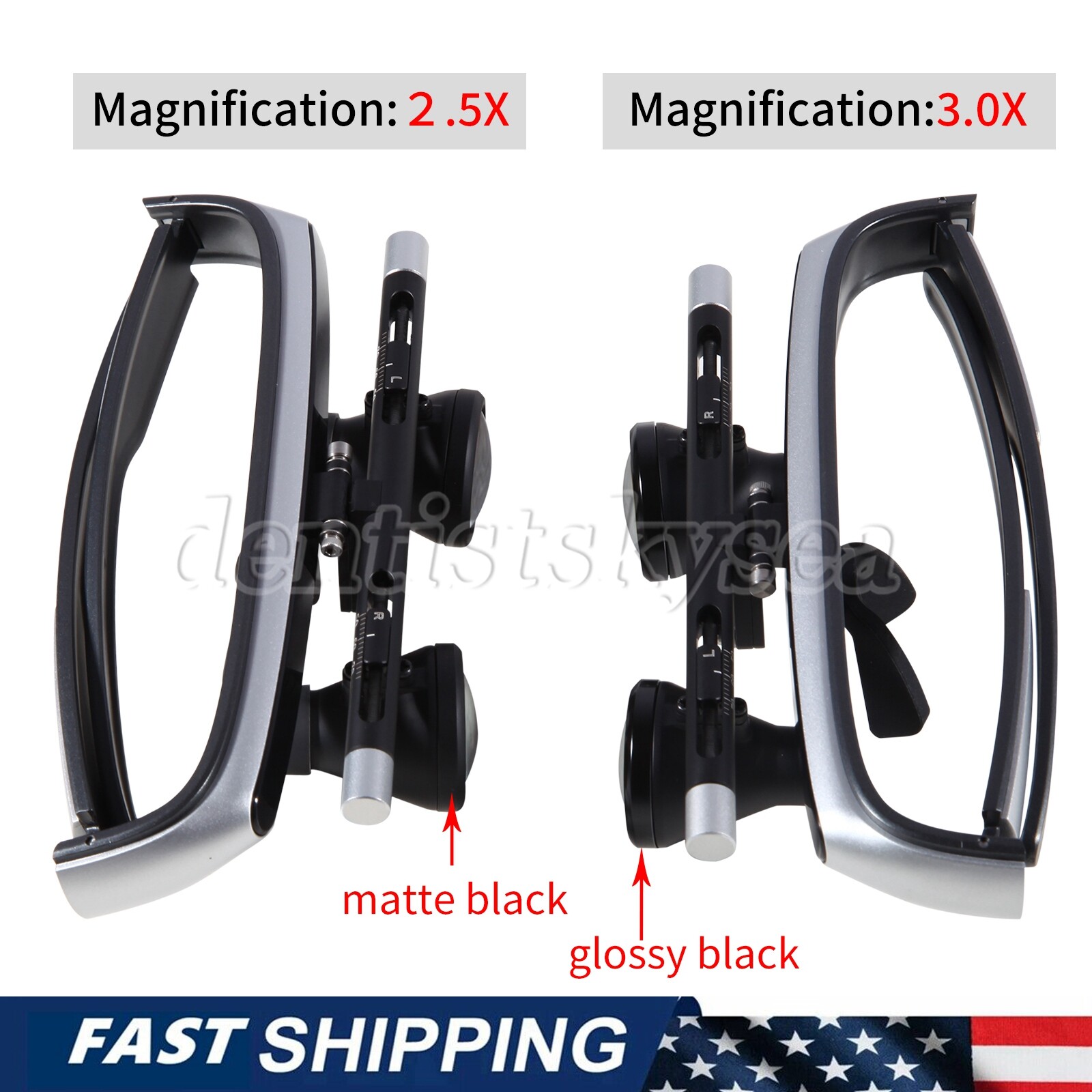 Dental Medical Ergo Loupes Binocular Magnifying Glass 3.0X/2.5X