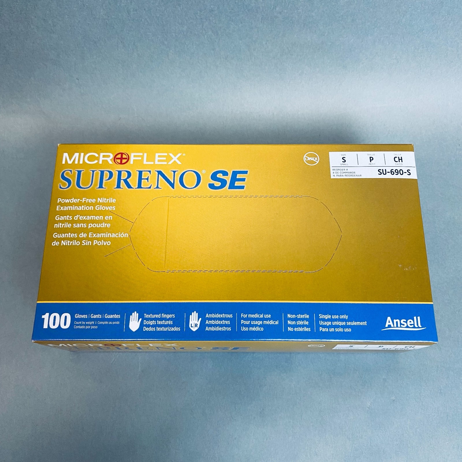 Ansell Microflex Nitrile Gloves Small Supreno SE Powder Free 10 Boxes of 100