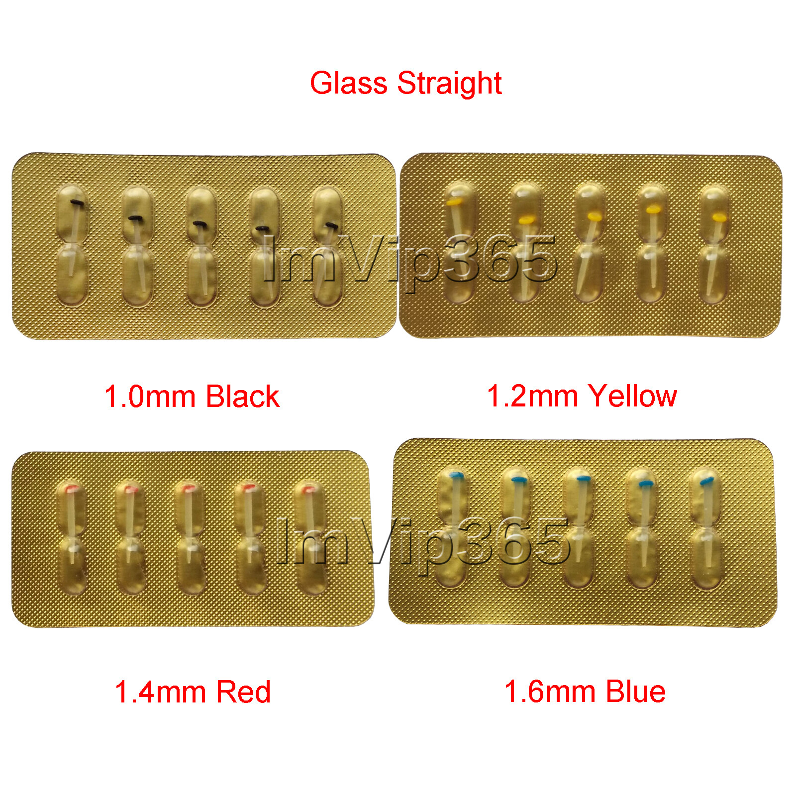Dental Glass Quartz Straight Fiber Post Root Canal Posts 1.0/1.2/1.4/1.6mm VIP