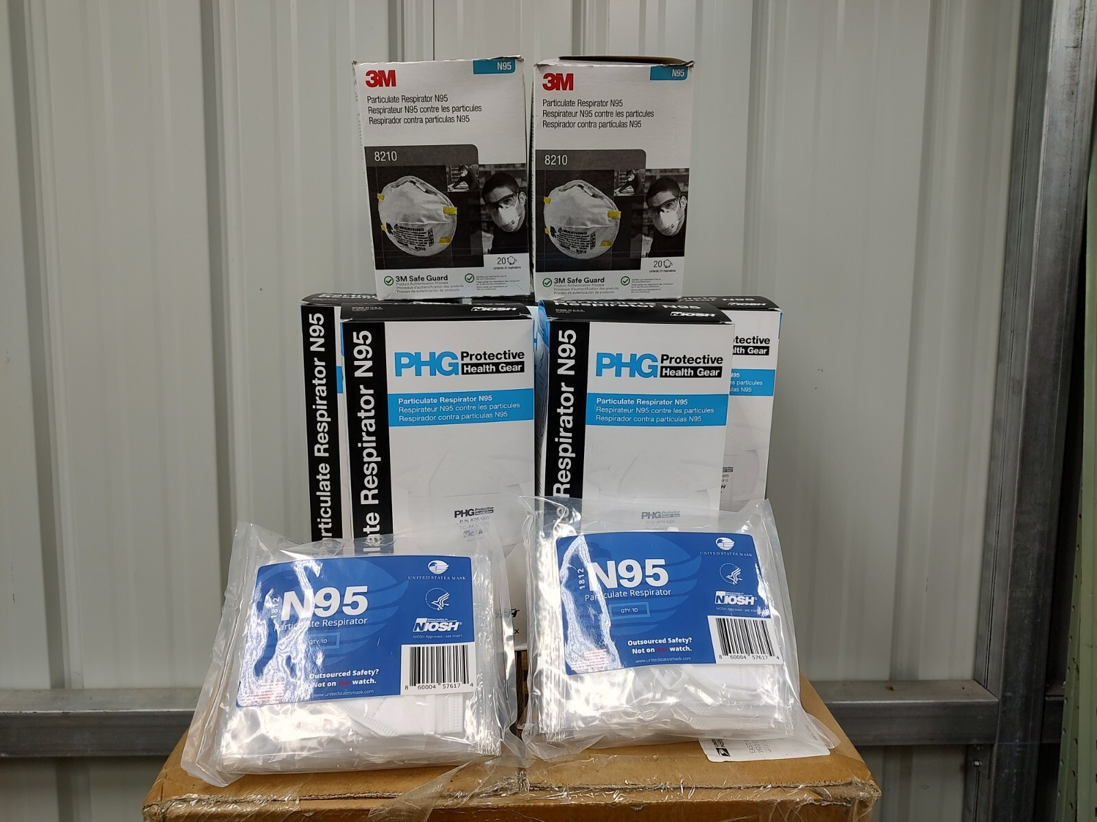 Lot Of 310, PHG N95 Respirator Mask, Made in the USA, Ships Next Day