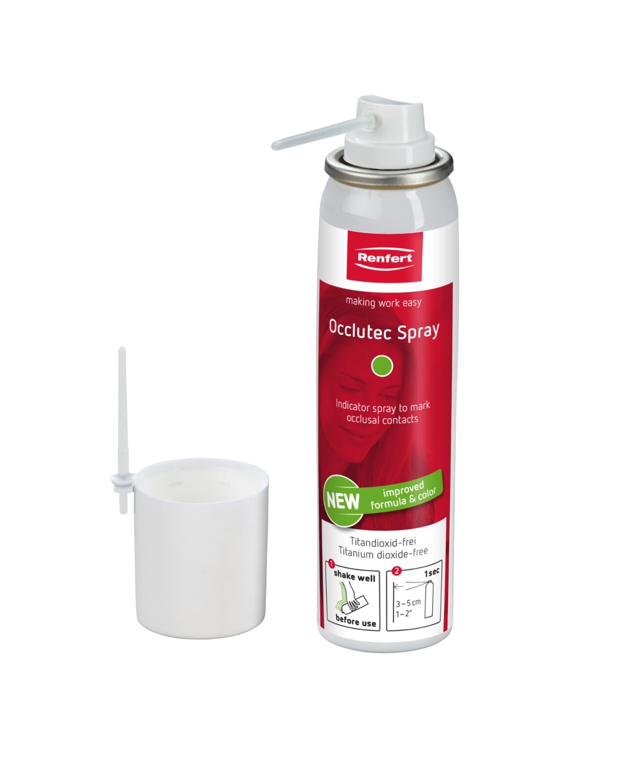 Renfert Occlutec Spray Indicator Spray Aerosol Marking Spray Green 75ml
