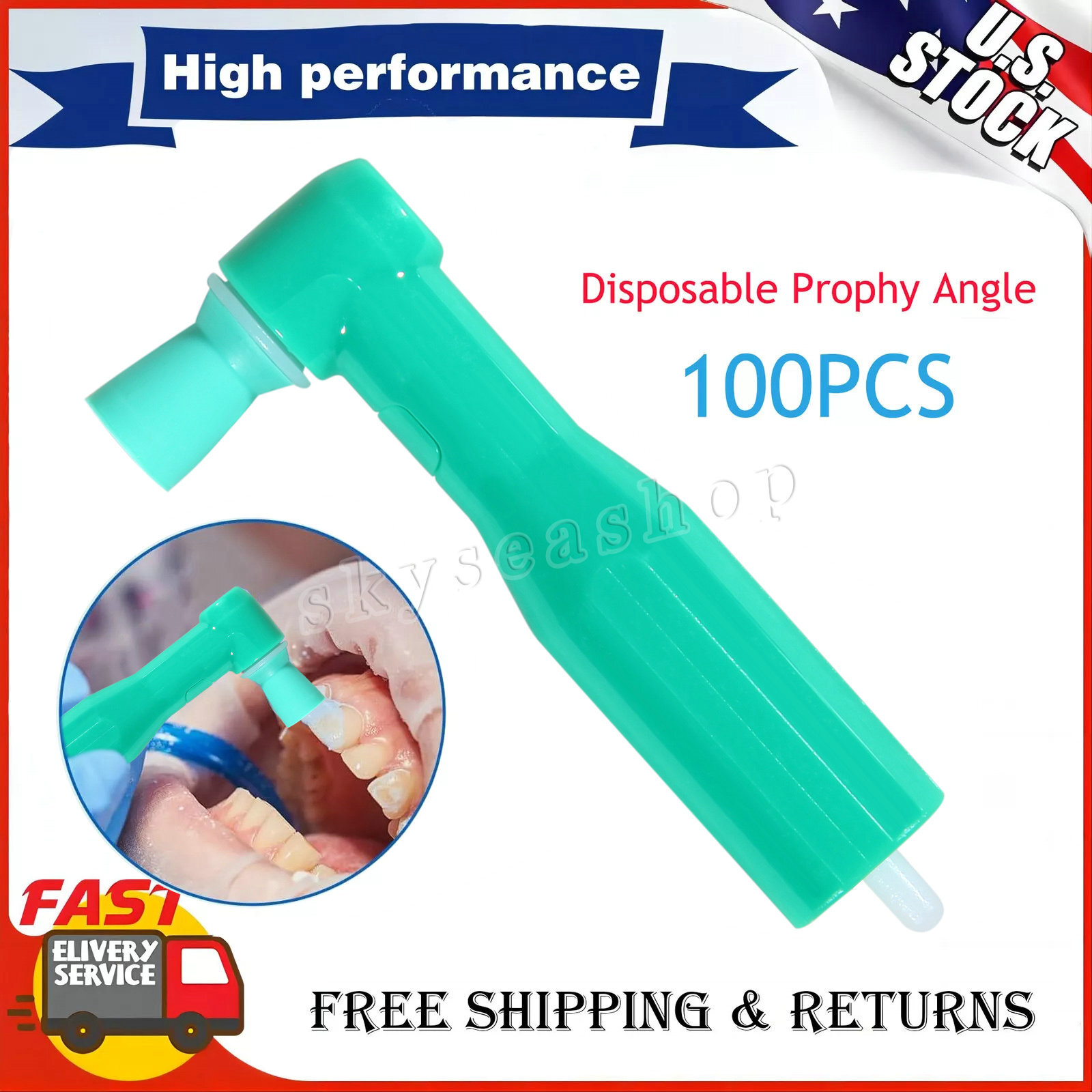 100-500pcs Prophy Angles Soft Cups Top Quality Dental Disposable P Angle USA