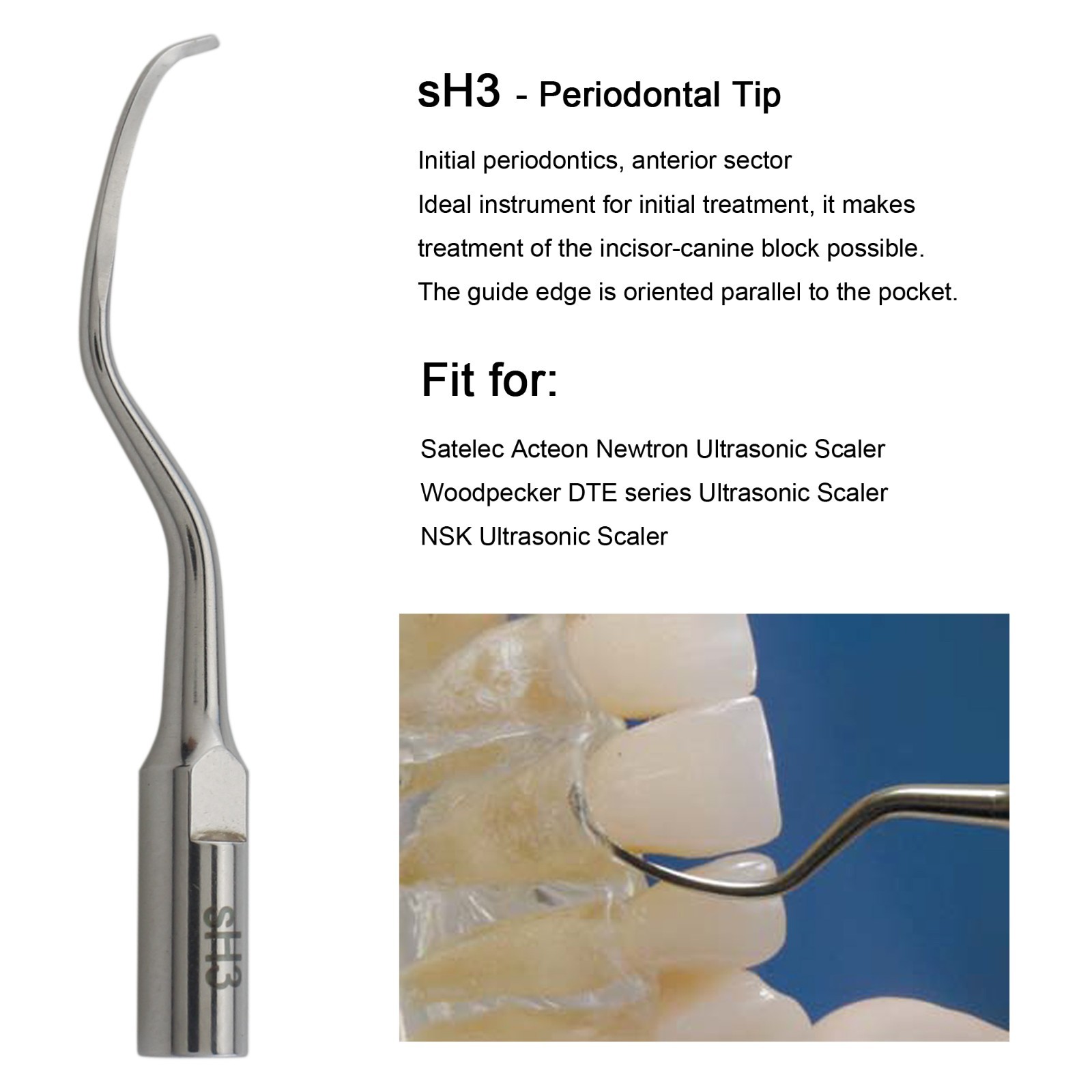 Satelec Acteon H3 Ultrasonic Piezo Scaler Tips Dental Perio Tips Holder Wrench