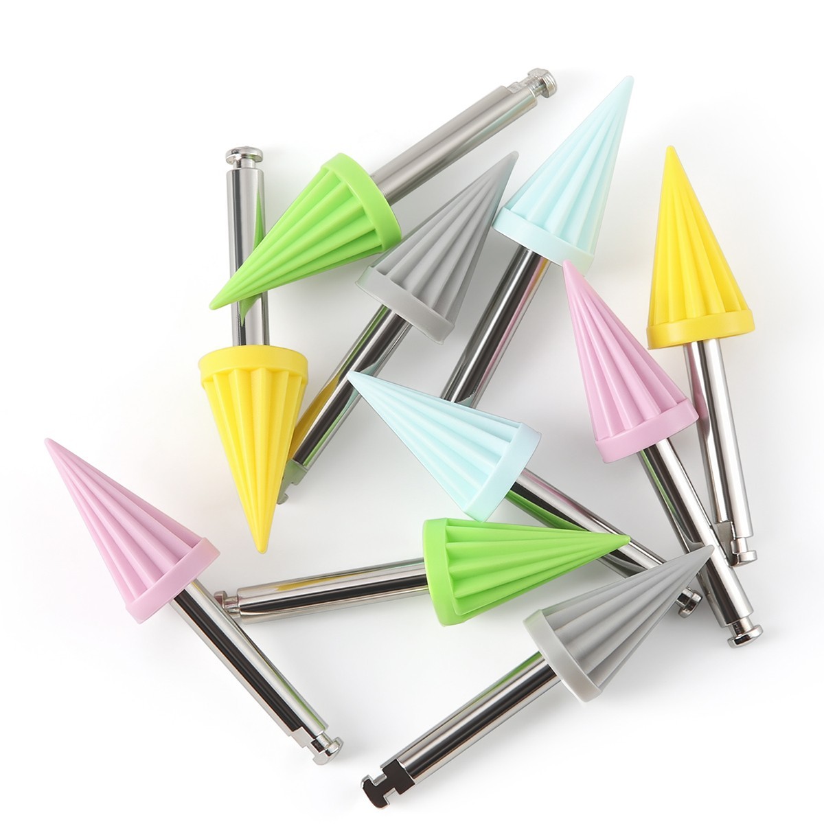 Dental Silicone Rubber Tapered Polishing Prophy Cup Contra Angle Mixed Color