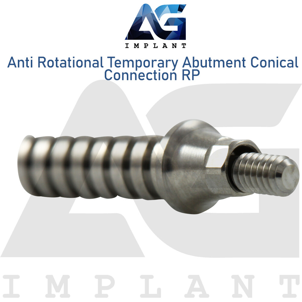 5 Titanium Temporary Abutment With Hex RP Conical Connection Dental