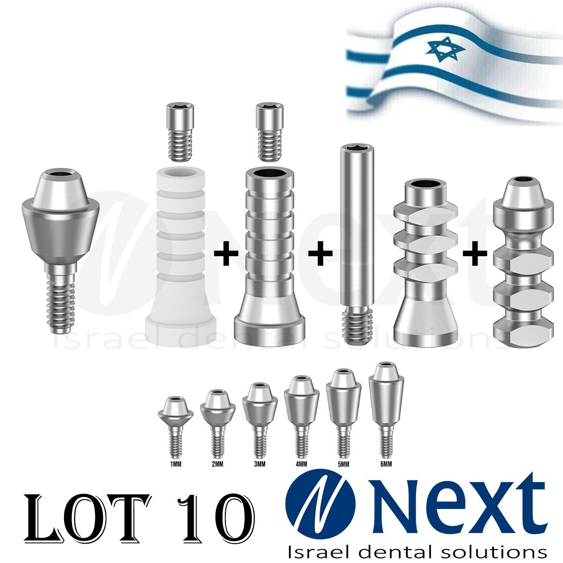 Lot x 10 Straight Multi Unit set analog transfer sleeves titanium