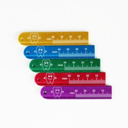 5Pieces Dental Aluminum Metal Endodontic Endo Ruler 5 Colors