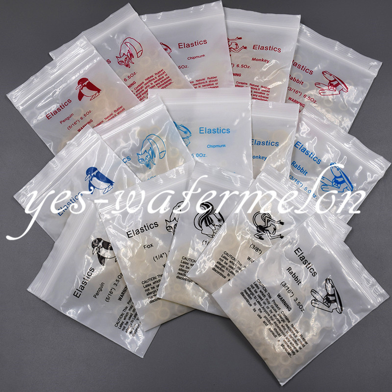 50 Packs Dental Orthodontic Rubber Bands Ring Elastics Latex Braces 15 Sizes