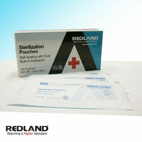 2400 Pcs Medical Self-Sealing Sterilization Bag Pouch 5.25″x10″ REDLAND FDA