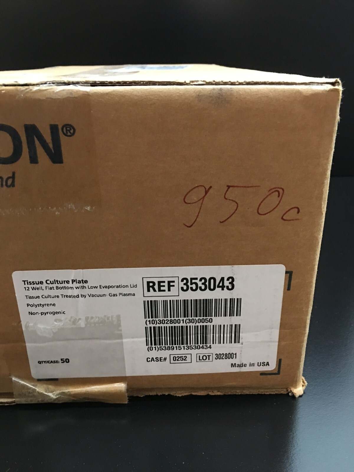 Corning Falcon REF 353043 TC-treated Tissue Culture Plate 12 Well Case