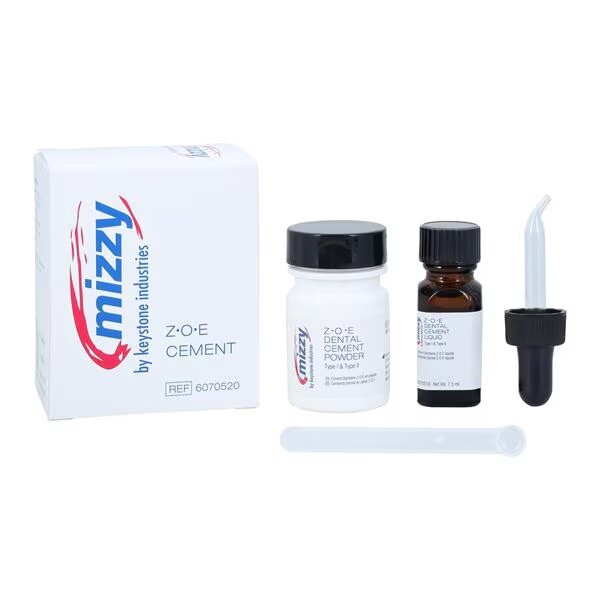 Lot Of 4 MIZZY ZOE Temporary Cement Kit: Zinc-Oxide Eugenol Powder & Liquid 2024