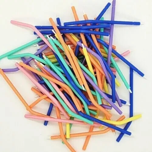 1000X Dental Disposable Spray Nozzles Tips For 3-Way Air Water Syringe Mix Color