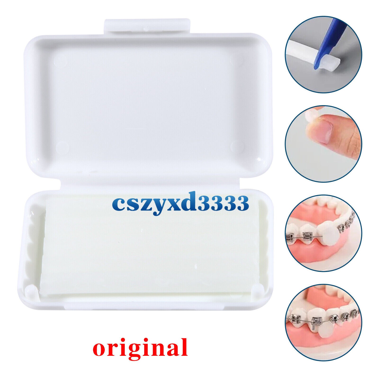 100Pcs Dental Orthodontic Wax White-Original Scent For Braces Gum Irritation