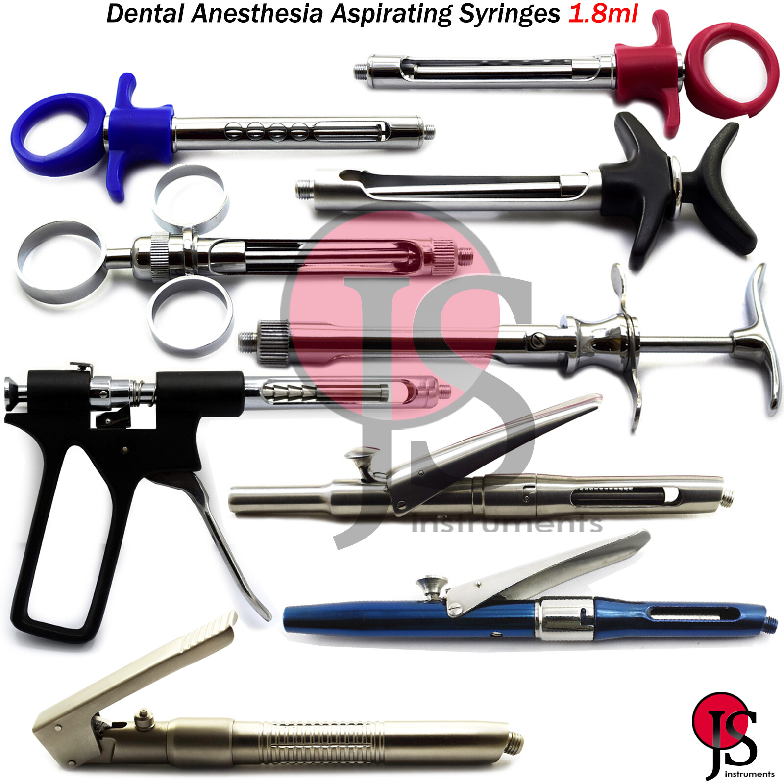 Dental Anesthesia Anesthetic Syringe Aspirating Intraligamental Injection 1.8ml