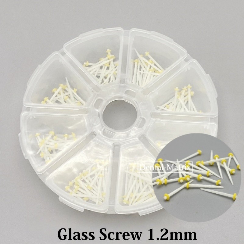 Dental Quartz Glass Fiber Post Straight/Screw Root Canal Pins All Sizes 1.2-1.8