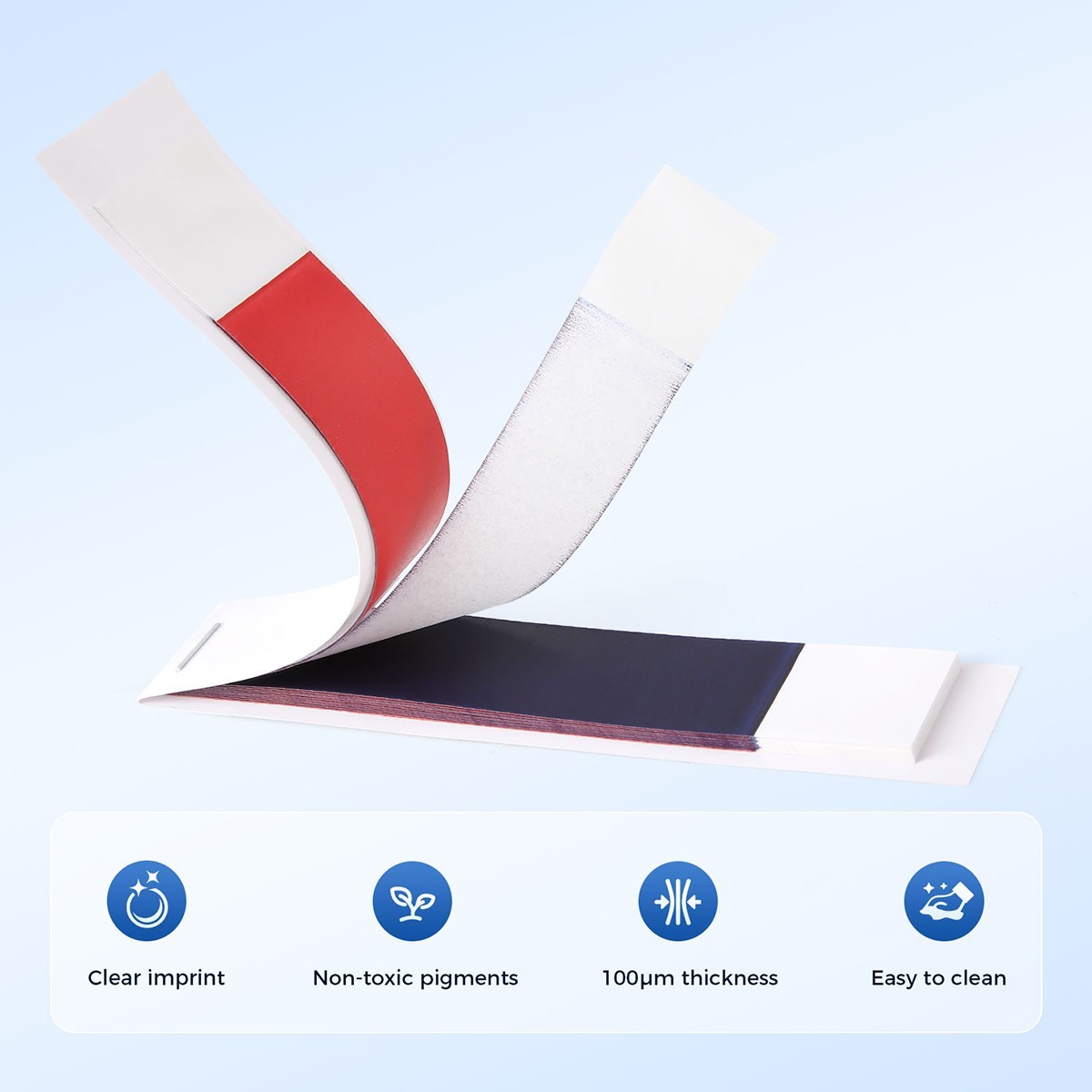 15sheet/book Dental Articulating Paper Hydrophobic Double Sided Strip Bite Paper