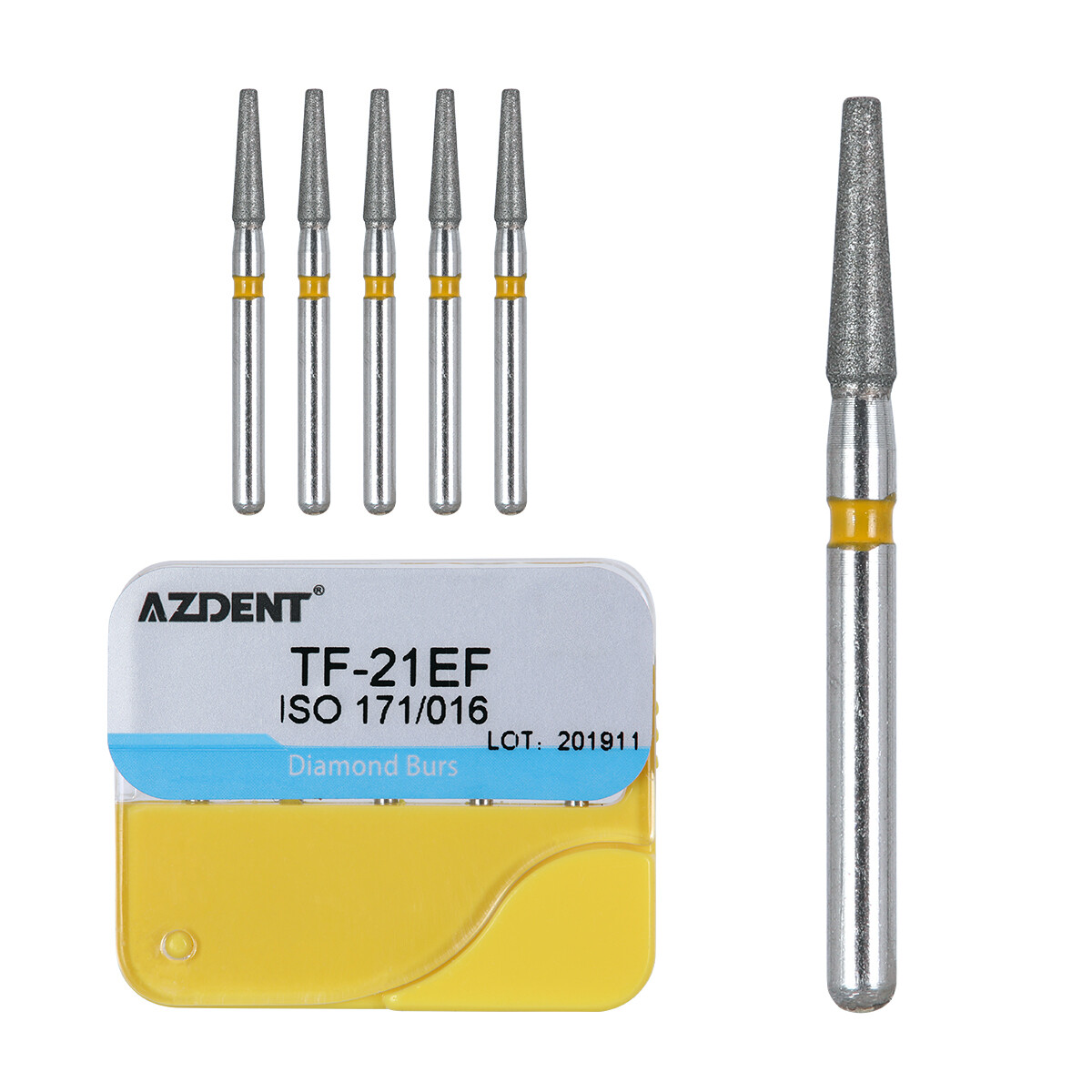 100pcs Dental Diamond Burs for High Speed Handpiece Medium FG 1.6mm